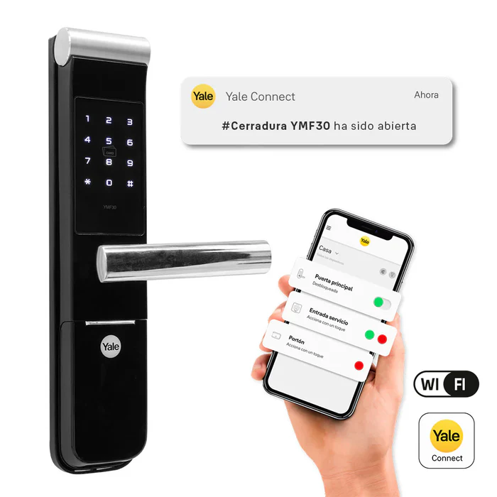 Cerradura Digital YMF30A + kit apertura con celular