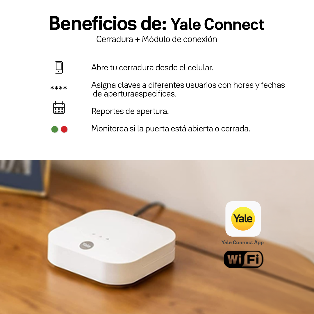 Cerradura Digital YSD100 para puerta abatible + kit apertura con celular