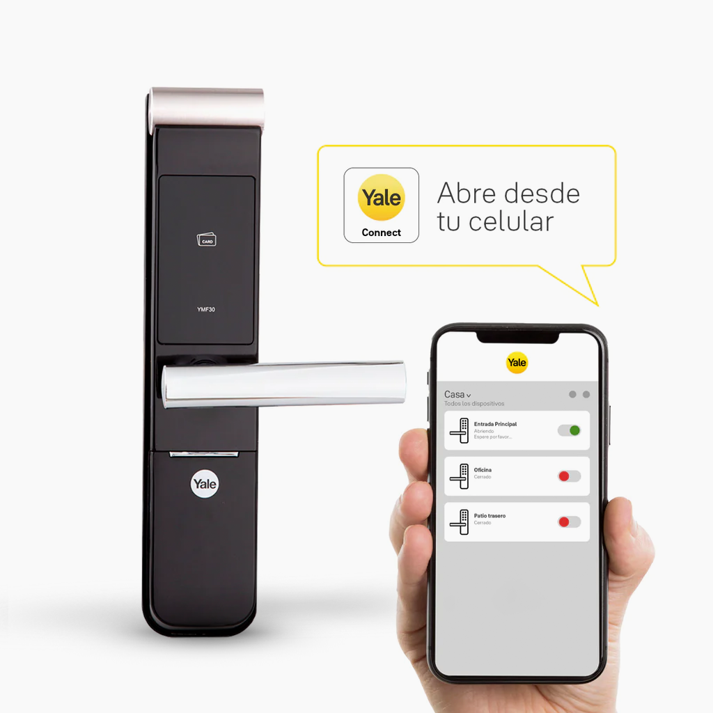 Cerradura Digital YMF30A + kit apertura con celular