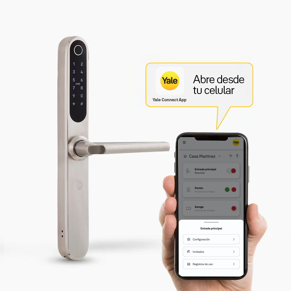 Cerradura Digital YSD100 para puerta abatible + kit apertura con celular