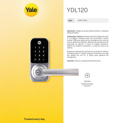Cerrojo Digital Yale YDL120
