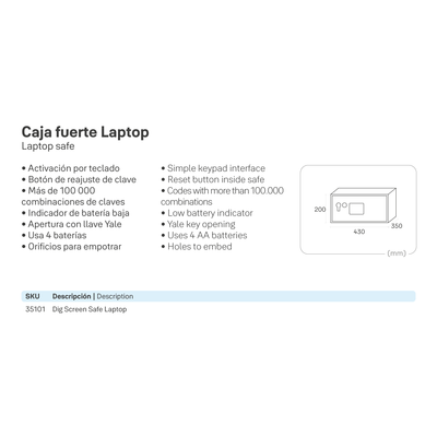 Caja Fuerte Laptop