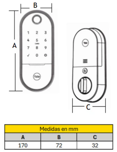 Cerradura de embutir Digital LIA