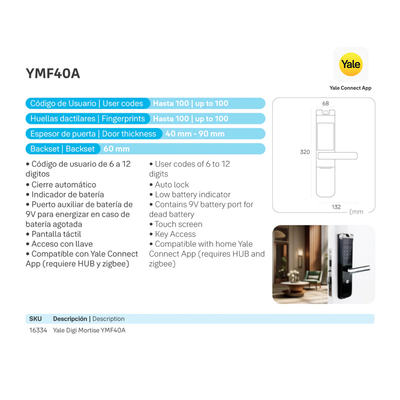 Cerradura digital YMF40A