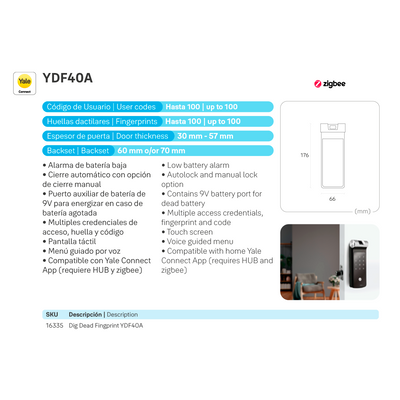 Cerrojo Digital YDF40A