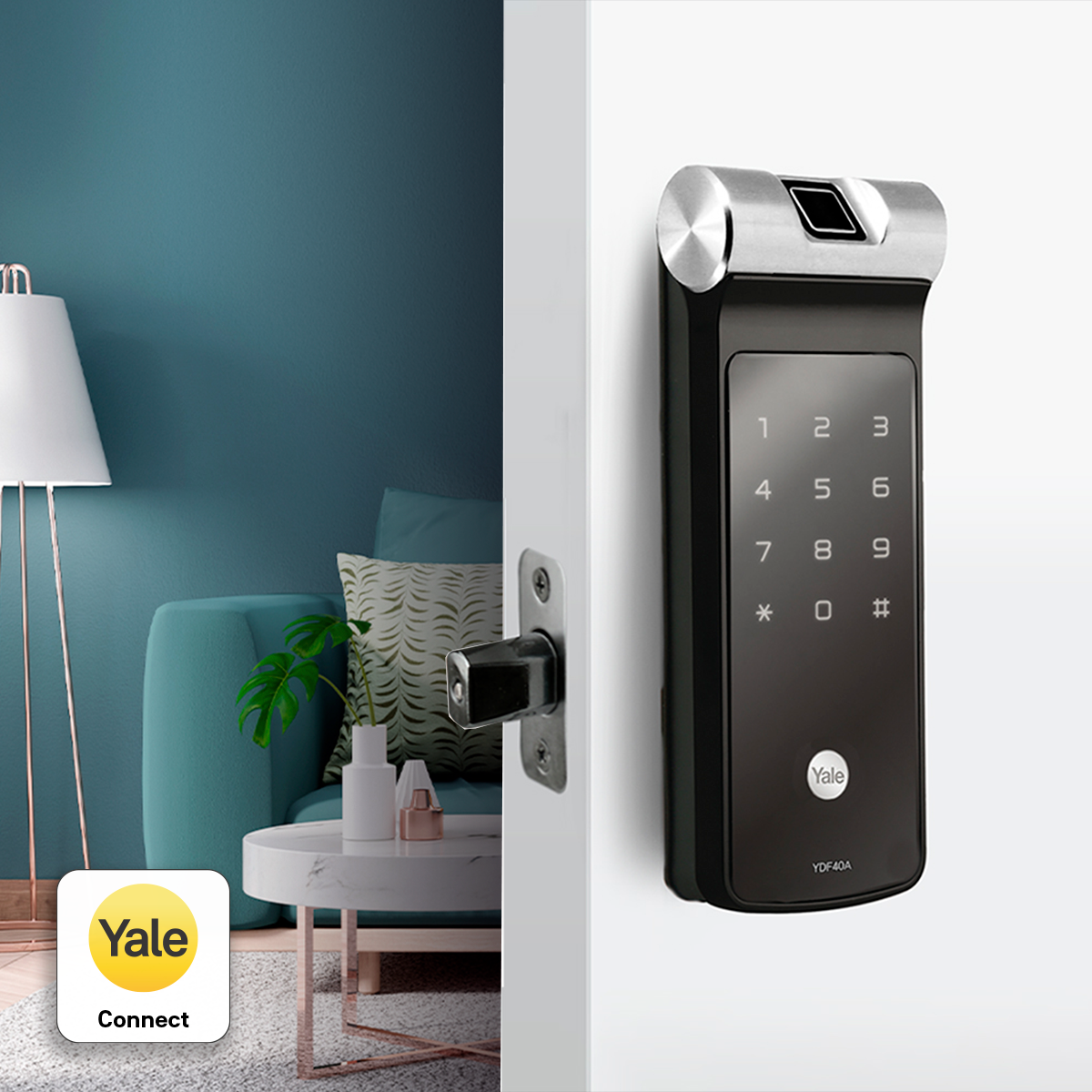 Cerrojo Digital YDF40A + kit apertura con celular