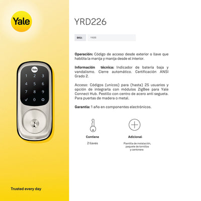 Cerrojo Digital YRD226